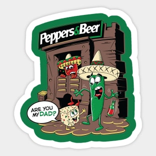 Peppers & Beer Are You My Dad? Sticker